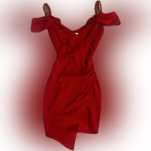 Emerald Sundae Sparkling Red Mini Dress